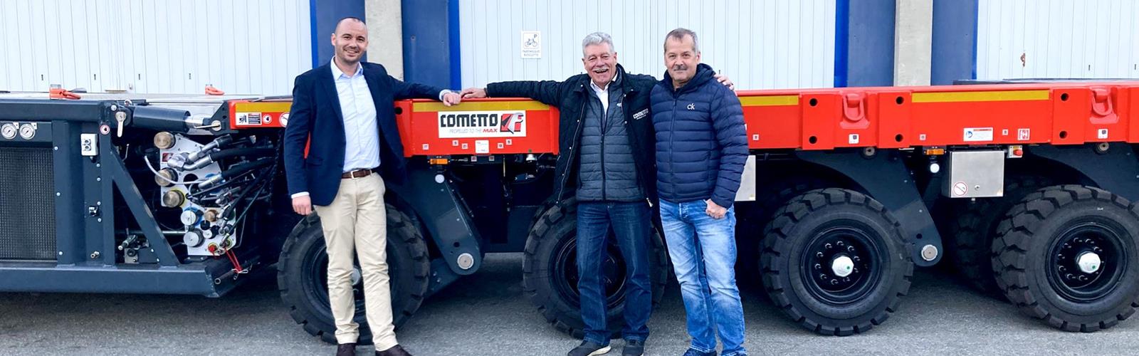 Con la adquisición de 20 líneas de ejes de la gama MSPE de Cometto, el Grupo Hüffermann obtiene equipos de transporte adecuados para las próximas misiones de transporte pesado.