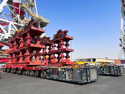 Beginning of this year, the Al Faris Group received 64 self-propelled MSPE axle lines from Cometto with an axle load of 48 tons each