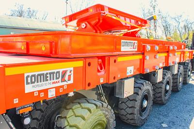 Kit de tables tournantes sur véhicule automoteur SPMT pour la société Eisele