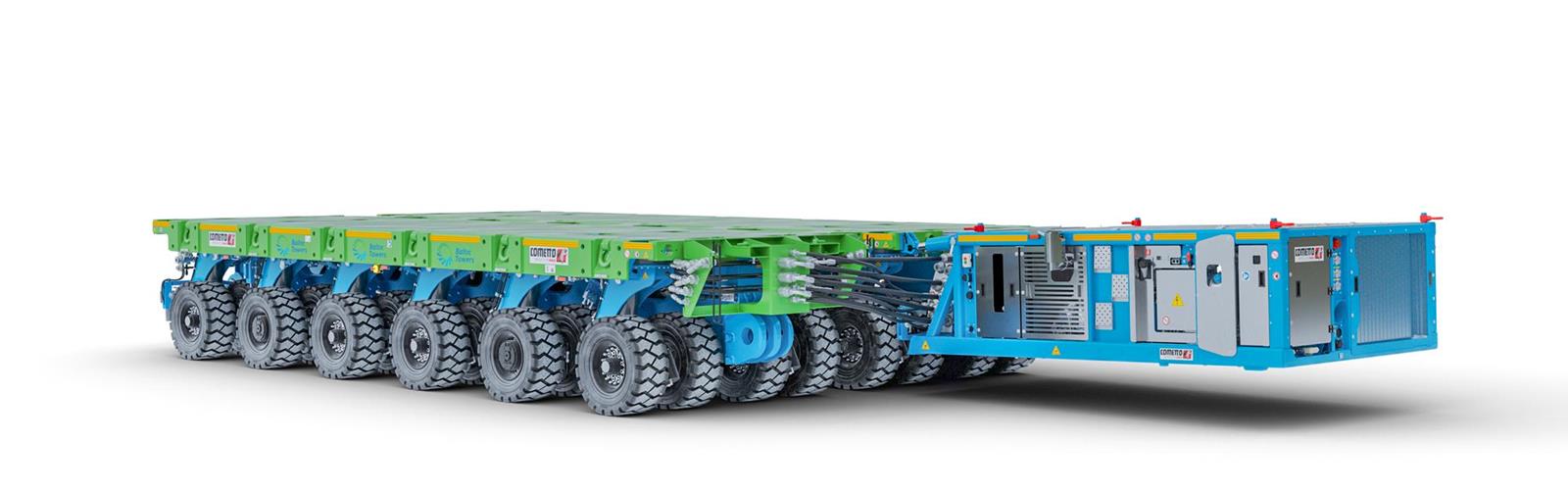 Cometto SPMT componente centrale per il più moderno sito di produzione di torri offshore