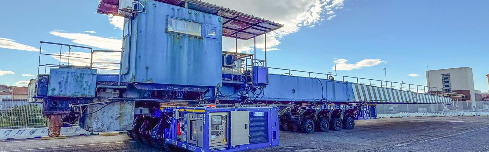Spezifische SPMT-Kombination für eine Eisenbrücke