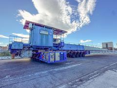 Специальная комбинация SPMT для железного моста