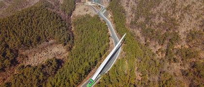 Бесперебойная транспортировка лопастей в Корее