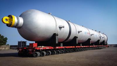 Record pressure vessels moved on Cometto MSPE